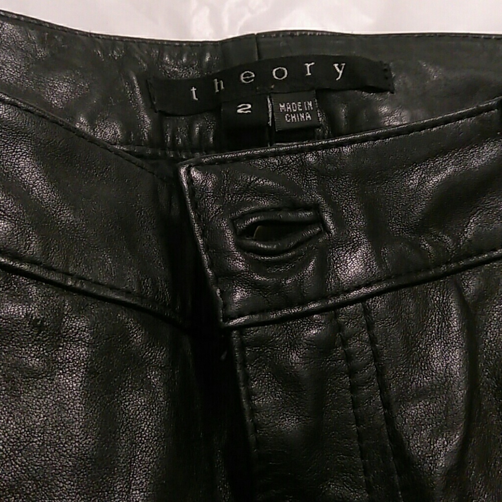 Theory leather ladies pants